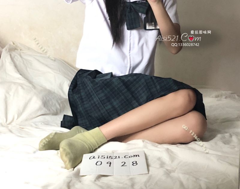 原味丝袜|袜类,臭棉袜,一双旧袜  清新绿竖纹  此款已售完
